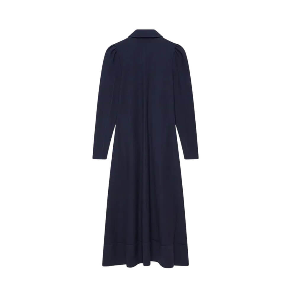Mint Velvet Navy Textured Zip Detail Midi Dress